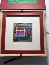 Artall Chinese Su Embroidery Miniature Framed Silk Folk Art Bridal Chamber Boxed picture