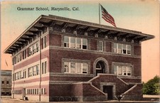 Postcard Grammar School in Marysville, California picture