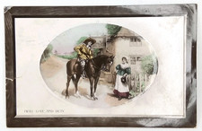 Antique Rotograph Real Photograph Postcard Bromide Paper RPPC Twixt Love & Duty picture