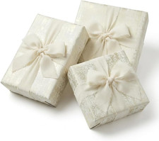 Rollo Papel Regalo Resistente Boda Y Cinta Encaje Organo Novia 17 In x 9.8 Ft picture