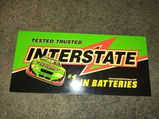Vintage Interstate Batteries Plastic Sign NASCAR Monte Carlo  23x11  Free sh picture