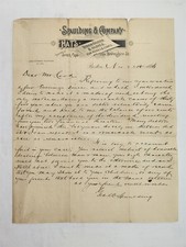 1896 antique SPAULDING & CO boston ma HATS FUR ROBES letter LETTERHEAD picture