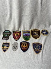 Lot of 9 Police Sheriff Patches Cook County Bradenton Alaska Vicksburg Vintage picture