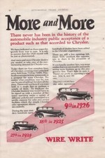 1928 Chrysler Motor Car Corp 2 page Ad / Ad designed and for dealers 1924-1928 picture