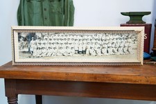 Antique Tramp Art Wood Frame WWII WAAC 1943 Womens Army Auxiliary Corps Military picture