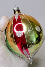 VTG Glass HARLEQUIN Glitter STAR Large 5