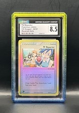 TV REPORTER REVERSE HOLO 88/97- 2003 Pokémon EX Dragon - CGC 8.5- RARE VINTAGE picture