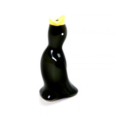 Black Ceramic Pie Bird Vintage, Elegant Solution for Perfectly Baked Pies picture