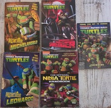 Lot of 5 Vintage Teenage Mutant Ninja Turtles Books, 1 Comic 1 Handbook 3 Chapt. picture