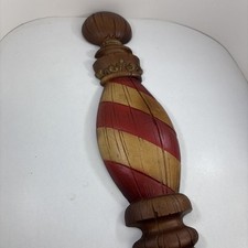 Vintage Sexton Barbershop Pole Wall Decor: Metal Nautical Art picture