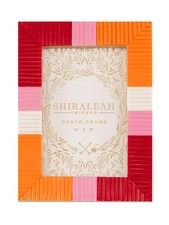 Shiraleah Viva 5 x 7 Check Picture Frame Multicolor Resin Table Frame for Home picture