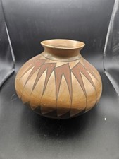 Large Southwest Native Pottery Vase, Sogned picture