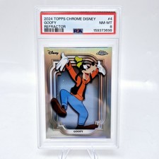 2024 Topps Chrome Disney Goofy #4 PSA 8 Refractor picture