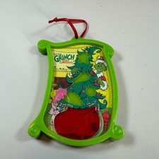 Vintage How the Grinch Stole Christmas Puzzle Game Tree Ornament Green Plastic picture