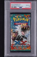 2014 POKEMON XY FURIOUS FISTS FOIL PACK TYRANTRUM PSA 10 picture