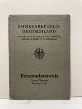 German Identity Card Personal ID Document Bundesrepublik Deutschland picture
