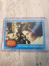 1977 Topps STAR WARS BLUE SEE-THREEPIO C-3PO AND PRINCESS LEIA #51  Ungraded  picture