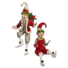 Raz Imports Collectible Posable Christmas Elves The Yuletide Traditions Elf Set picture