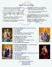 How to Prayer the Rosary LAMINATED Poster, 11 x 8.5 Inches picture
