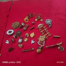 Assorted Vintage Collectible Pinback & Lapel Pins Mixed Lot, Various Designs picture