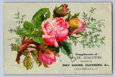 K55/ Victorian Trade Card c1890s Columbiana Ohio H.H. Smith Dry Goods 419 picture