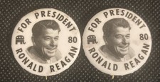 Ronald Reagan For President 1980 Campaign 1 1/4