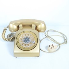 Vintage rare Bell System Western Electric Rotary Gold Phone C/D 500 2-64 picture