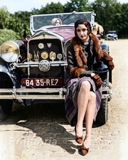 1920s VINTAGE CAR ❤️ Flapper Girl Antique Automotive Photography - 8x10 Photo picture