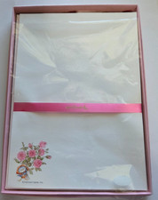 Vintage Hallmark Stationery Set Bluebird w/Roses Bouquet picture