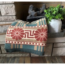 Vintage 1930 1940 Beacon Style Cotton Camp Blanket picture