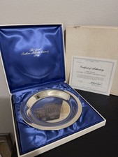 1974 Southern Methodist University Franklin Mint Sterling / Gold Inlay Plate ubb picture