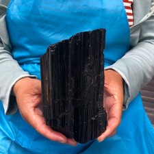 3.36 LB Natural Black Tourmaline Raw Large Crystal Display Piece Healing 6663 picture