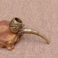 New Brass Vintage Tobacco Smoking Pipe Cigarette Holder Filter Handicraft Gift picture