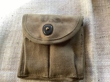WW2 U.S. M1 - 30 Cal Carbine Magazine Pouch Marked J.Q.M.D. 1943 picture