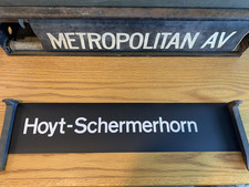 NYC SUBWAY 1 LINE ROLL SIGN HOYT SCHERMERHORN BROOKLYN IND CROSSTOWN FULTON ST. picture
