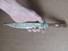IXL wostenholm bowie knife Stag  German Silver cross Guard And Engraved Scabard picture