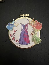 PALM Princess Sidekicks Cross Stitch Flora, Fauna, Merryweather Dress Pin LE 500 picture