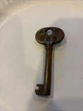 VTG OPEN BARREL SKELETON KEY BRASS POLICE 953 ALARM CALL BOX GAMEWELL FIRE picture