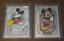 2023 Topps Chrome Disney 100 Mickey Mouse #1 & 2024 Topps Chrome Mickey Mouse #1 picture