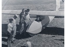 1930 Charles Lindbergh Glider California Period Press Copy Glass Plate Negative picture