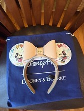 New Disney Parks Dooney & Bourke Sketch Print Leather Mickey Minnie Ears Dustbag picture