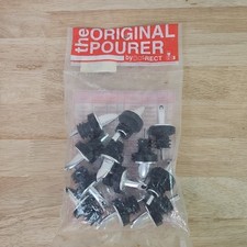 Vintage Original Pourer 12 Pc Stopper Bar Wine Alcohol Liquor Rubber Spout New picture