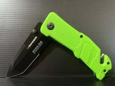 8” Defender Xtreme Folding Knife ~Open Assist~Glass Breaker~Belt Cutter  picture