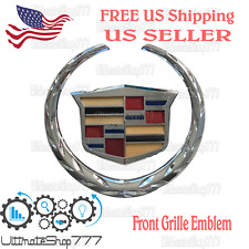 Cadillac Front Grille Emblem Hood Badge Color Logo 6 inch picture