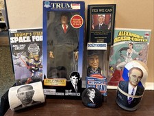 8 Pc Lot Modern Political Toys & Collectibles Donald Trump Obama Putin Clinton  picture