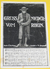 PK, Postcard. Songs postcard greeting from the Lower Rhine back text 9.7.1932 (3824) picture