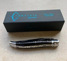 Arbalete Genes David, Stainless Steel, 4.8in, Folding Knife, Forged Buffalo Horn picture