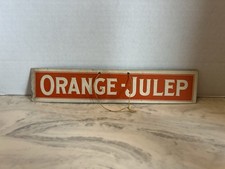 Orange-Julep embossed cardboard hanging Sign , likely from the 1920s–1930s. picture