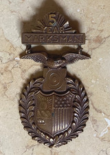 RARE INDIAN WARS NYNG 5-YEAR SMALL ARMS TIFFANY & Co. 1893-1897 SHOOTING MEDAL picture