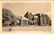 Bernice P Bishop Museum Honolulu Postcard c1920s Sepia Meriden Gravure picture